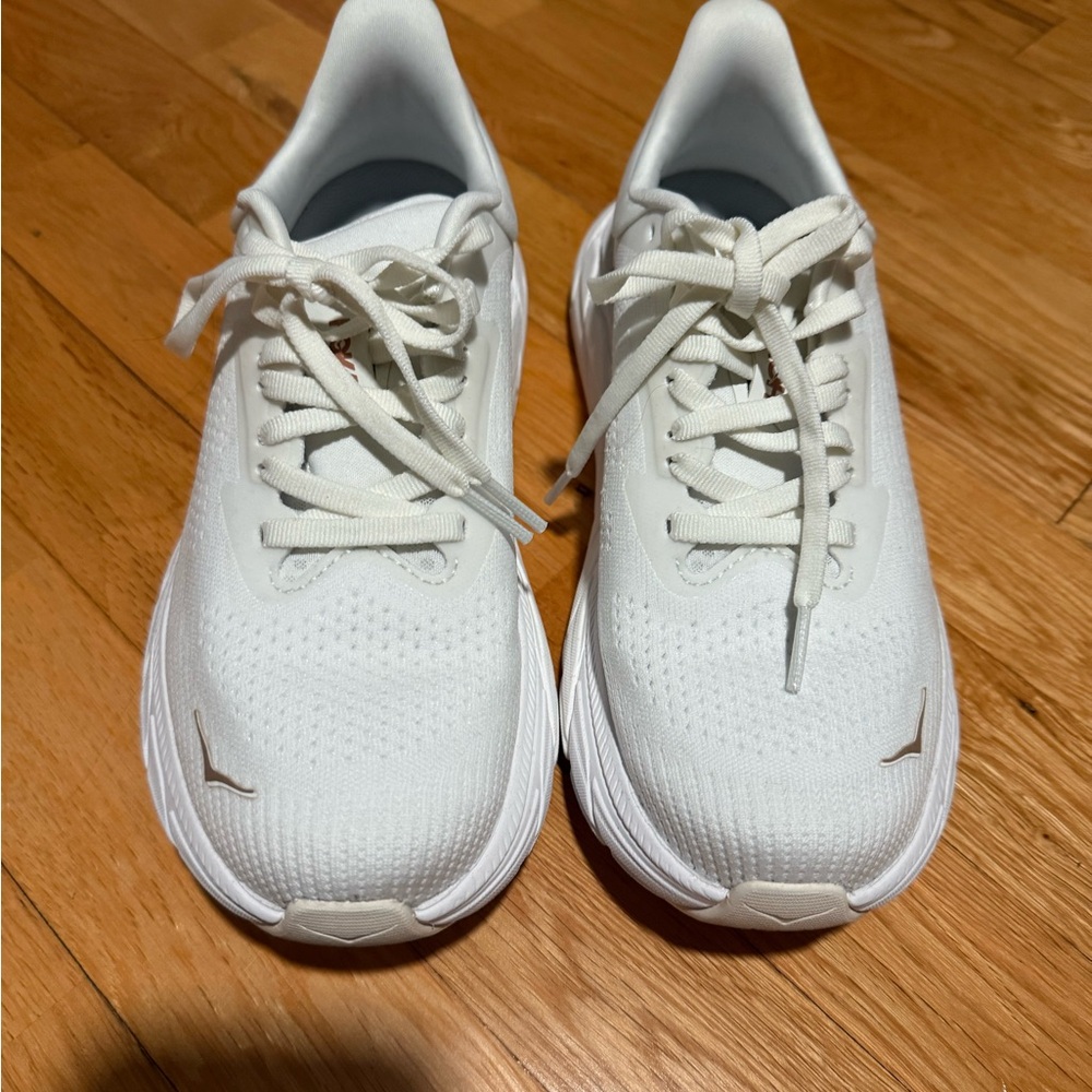 Hoka White Athletic Running Shoes - Picture 3 of 6